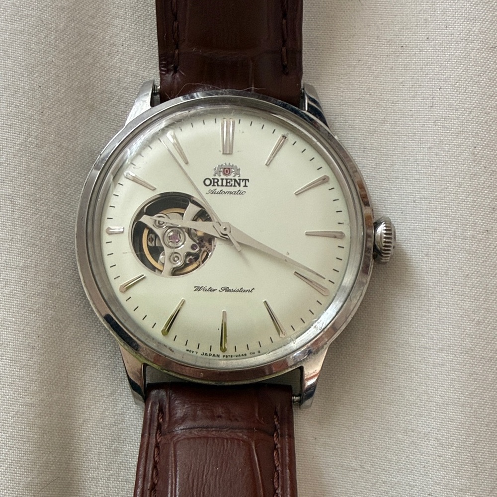 Orient Espon Automatic Watch with Brown Leather Strap